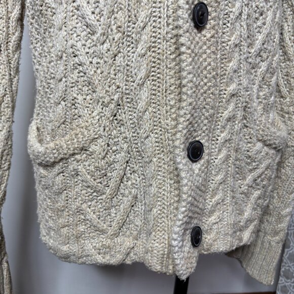 Ralph Lauren Denim & Supply Cable Knit Shawl Collar Cardigan Mens L Cotton Linen - Picture 6 of 16